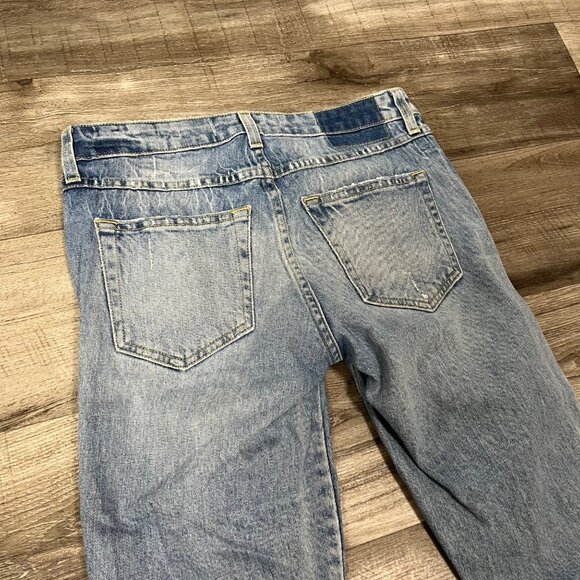 AMO Twist Sweet Cheeks Mid Rise Distressed Skinny Jeans Blue Women’s Size 25 - Picture 5 of 12